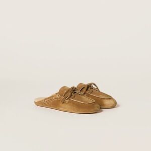 Miu Miu Cannella Suede Loafers